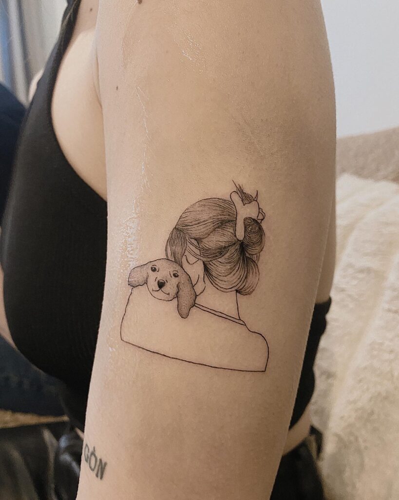 Tattoo-Helsinki-linework-pet-and-me-dog-and-girl.jpg