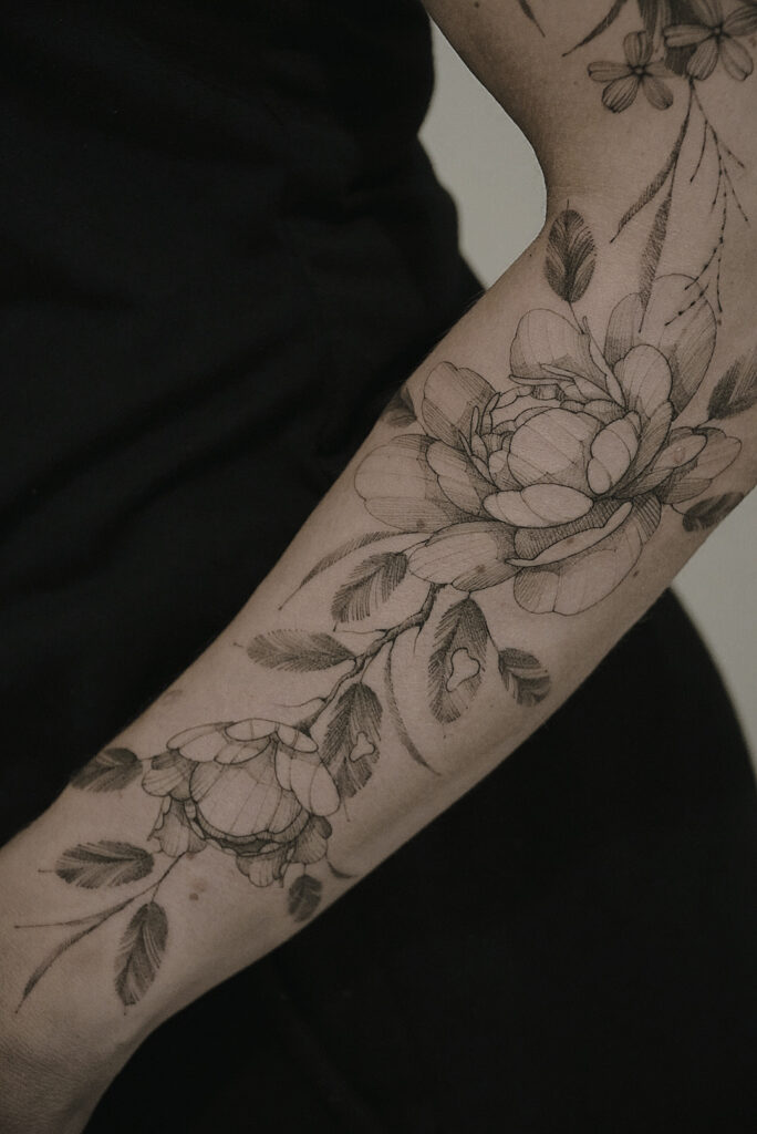 peony tattoo