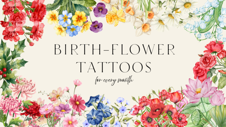Birth flower tattoos for every month